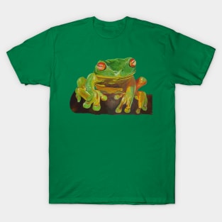 Cute Red Eyed Tropical Tree Frog Cut Out T-Shirt